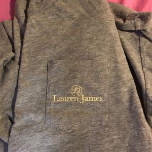 Lauren James Long sleeve pocket Tee